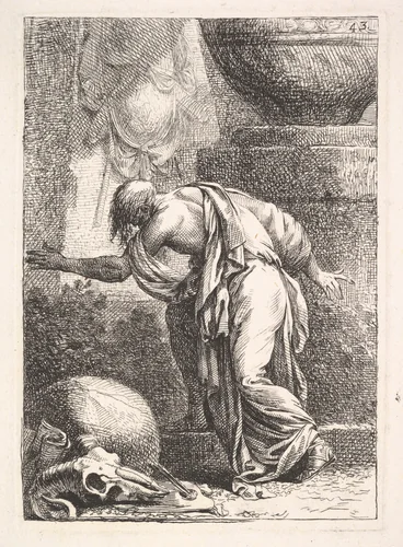 Grief by Benigno Bossi, print, 1766