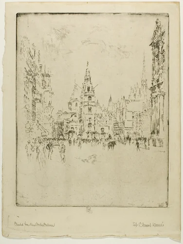 St. Clements Danes by Joseph Pennell, print, 1906