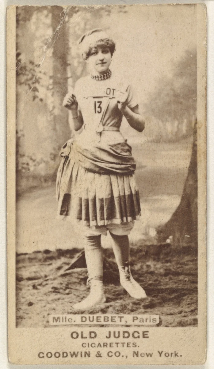 Mlle. Duebet, Paris, from the Actors and Actresses series (N171) for Old Judge Cigarettes by Goodwin & Company, photograph, 1886-1890