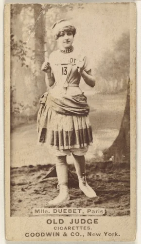 Mlle. Duebet, Paris, from the Actors and Actresses series (N171) for Old Judge Cigarettes by Goodwin & Company, photograph, 1886-1890