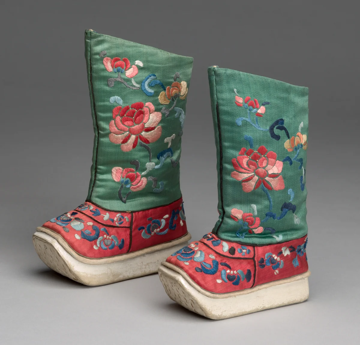 Man's Boots by China, textile, 1801-1900