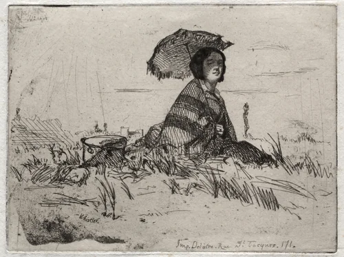Twelve Etchings from Nature: En Plein Soleil by James McNeill Whistler, print, 1858