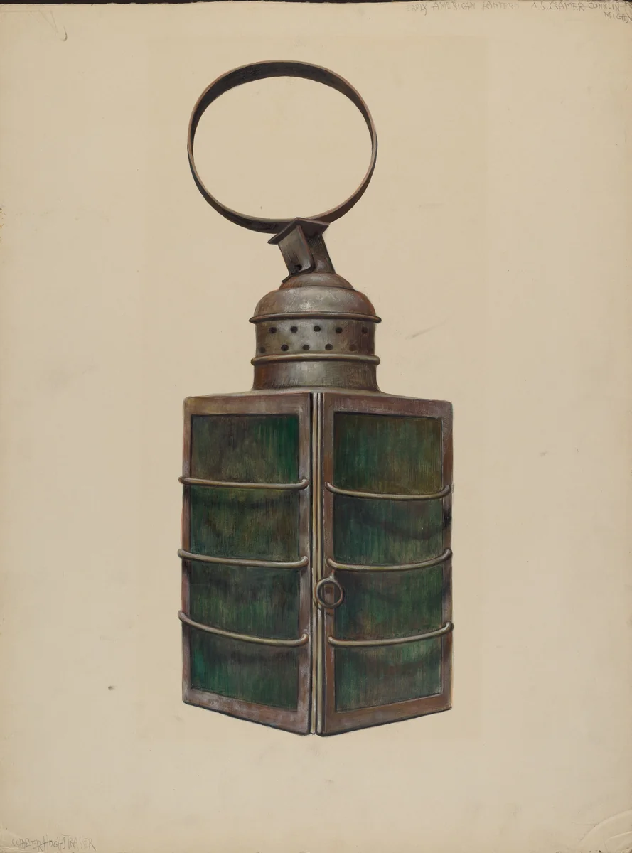 Lantern by Walter Hochstrasser, index of american design, 1938
