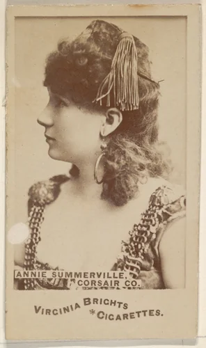 Annie Summerville, Corsair Co., from the Actors and Actresses series (N45, Type 6) for Virginia Brights Cigarettes by Allen & Ginter, photograph, 1885-1891