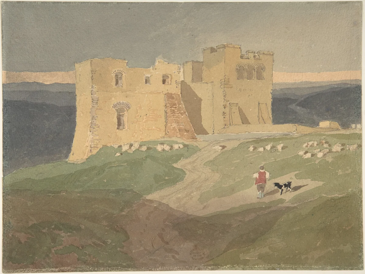 Ruined Castle by John Sell Cotman, drawing, 1823-1842