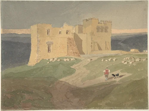 Ruined Castle by John Sell Cotman, drawing, 1823-1842