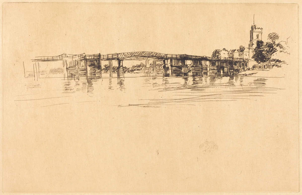 Little Putney No. 1 by James McNeill Whistler, print, 1879
