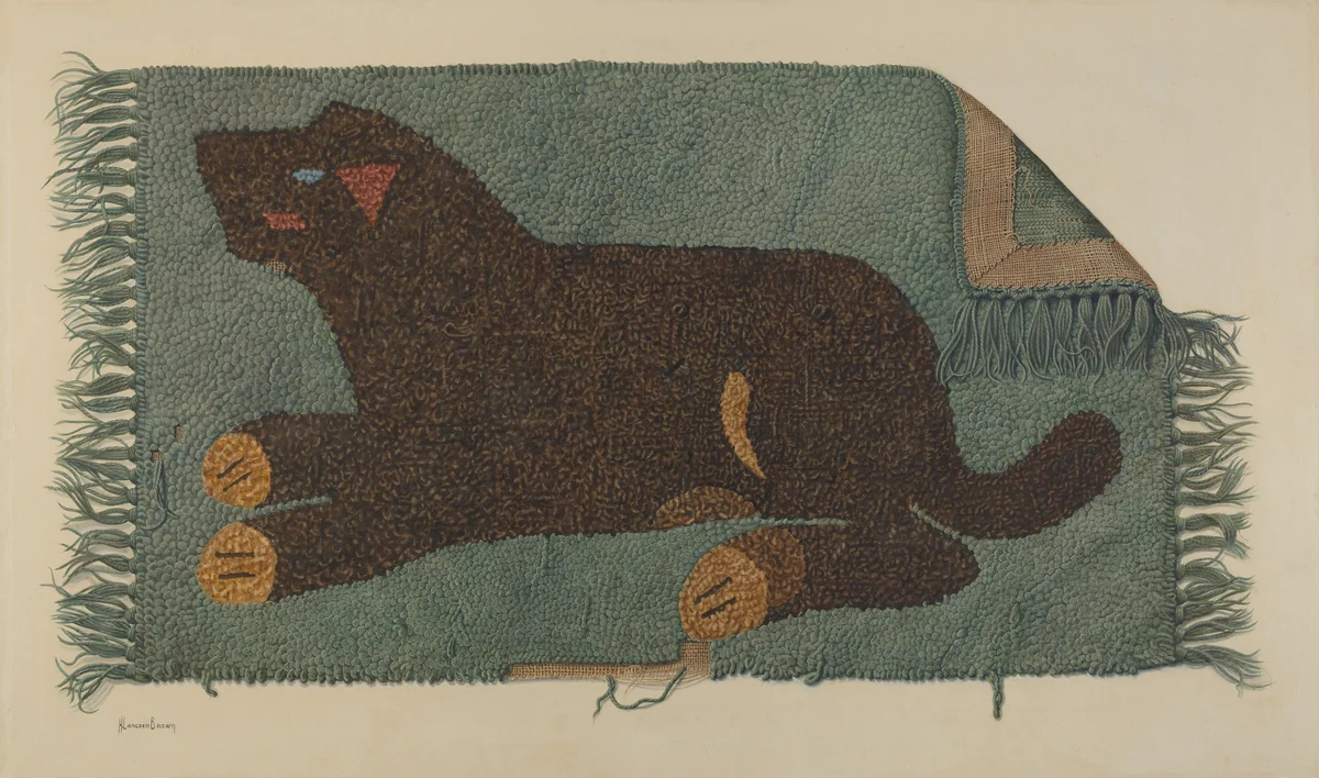 Hooked Rug by H. Langden Brown, index of american design, 1937