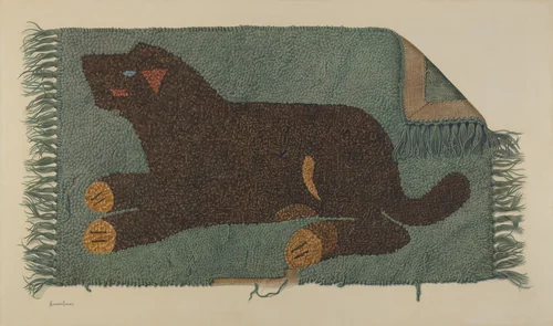 Hooked Rug by H. Langden Brown, index of american design, 1937