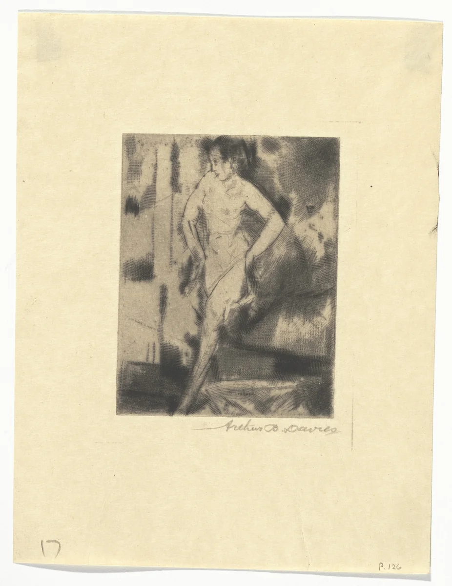 Girl Running by Arthur B. Davies, print, 1917