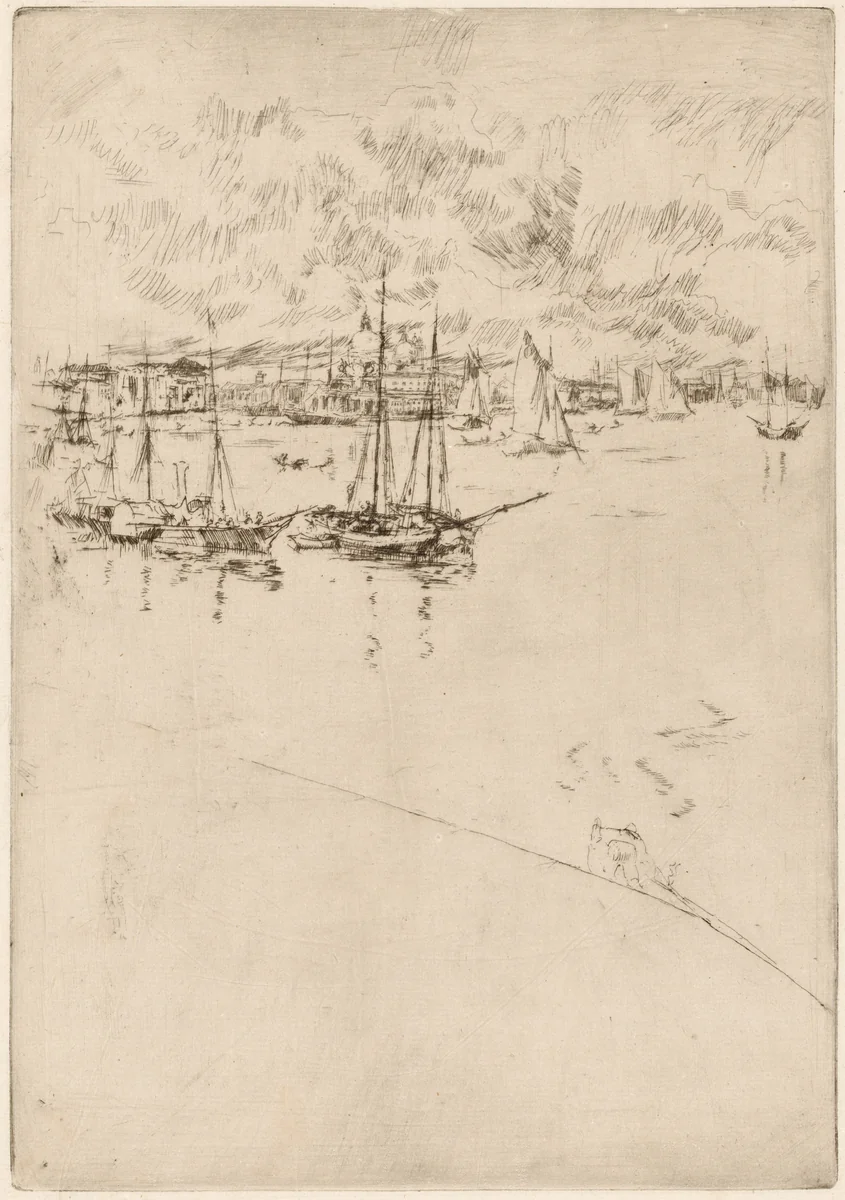 The Steamboat, Venice by James McNeill Whistler, print, 1879-1880