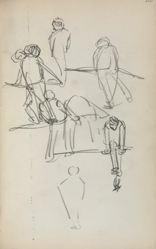 Italian Sketchbook: Figures (page 200) by Maurice Prendergast, book, 1898-1899