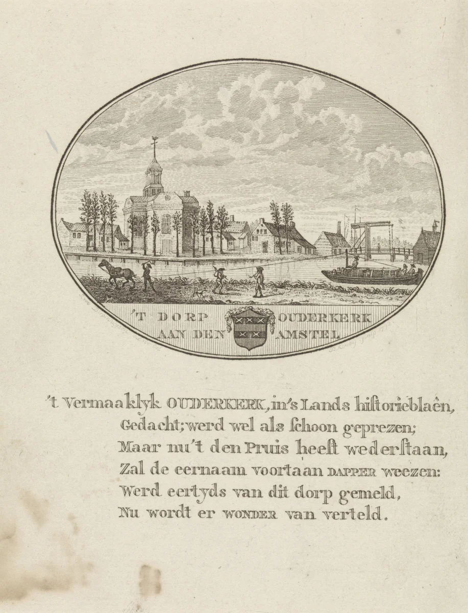 Oudekerk aan de Amstel by Theodoor Koning, print, 1792