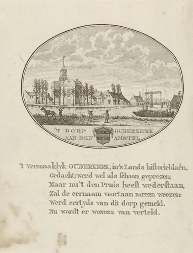 Oudekerk aan de Amstel by Theodoor Koning, print, 1792