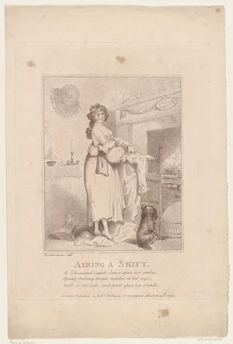 Airing a Shift by Thomas Rowlandson, print, 1790