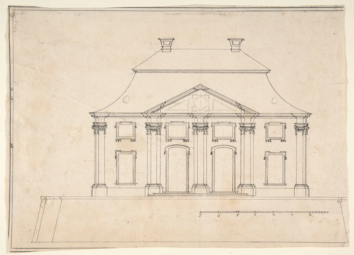 Architectural Design for Exterior of City House by anonymous, drawing, 1800-1899