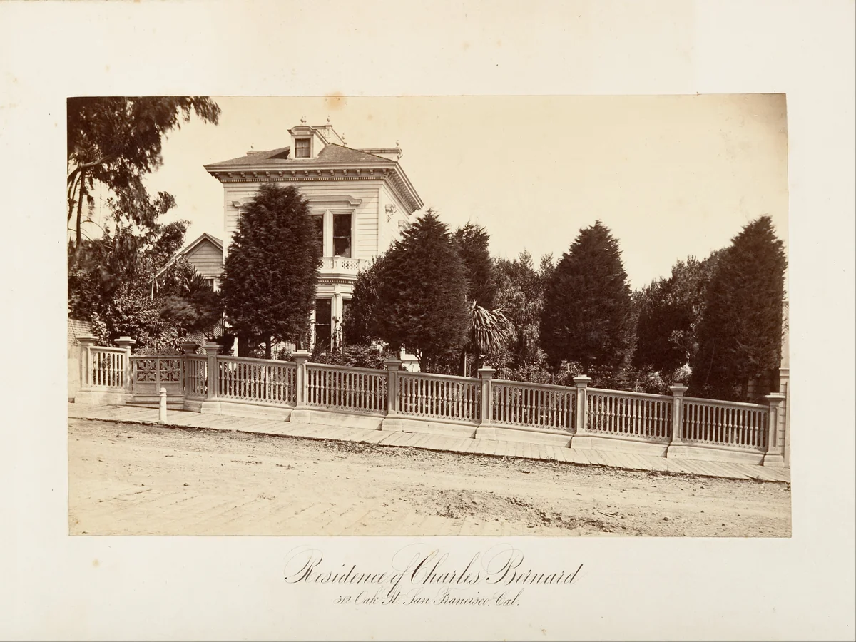 Residence of Charles Bernard. 312 Oak Street, San Francisco, California by Carleton E. Watkins, photograph, 1874-1878