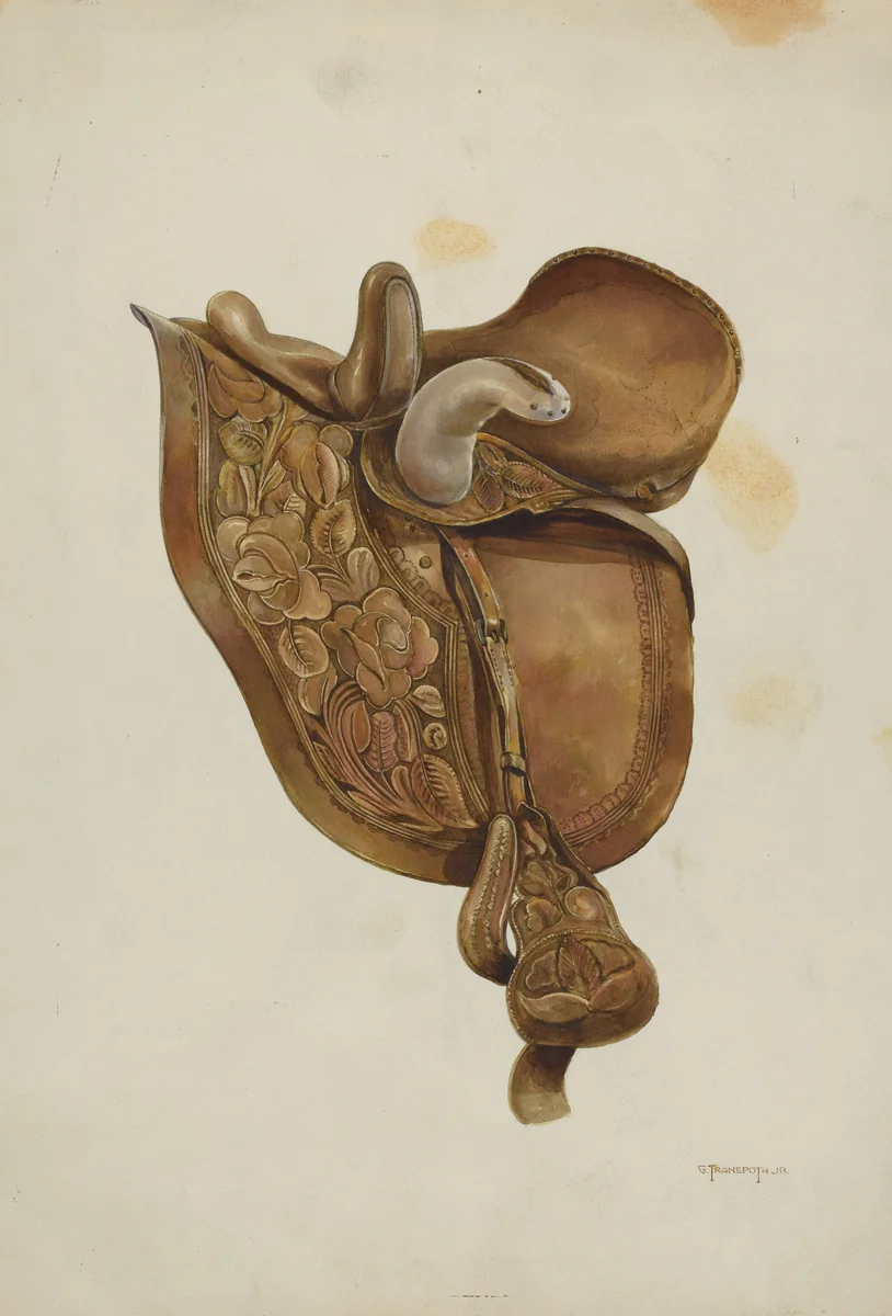 Saddle by Gerald Transpota, index of american design, 1937