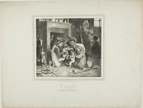 The Least Strong is the Most Treacherous by Denis Auguste Marie Raffet, print, 1828