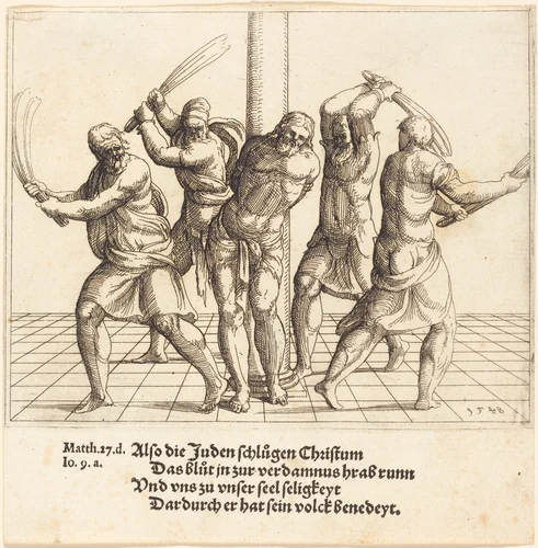 The Flagellation by Augustin Hirschvogel, print, 1548