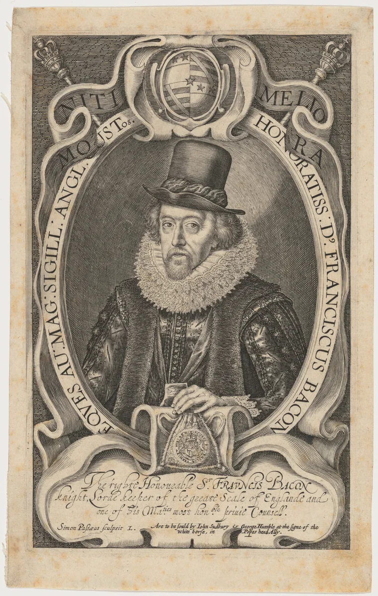 Sir Francis Bacon by Simon van de Passe, print, 1595-1647