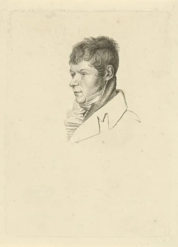 Portret van Anthony Oberman by Jacob Ernst Marcus, print, 1812