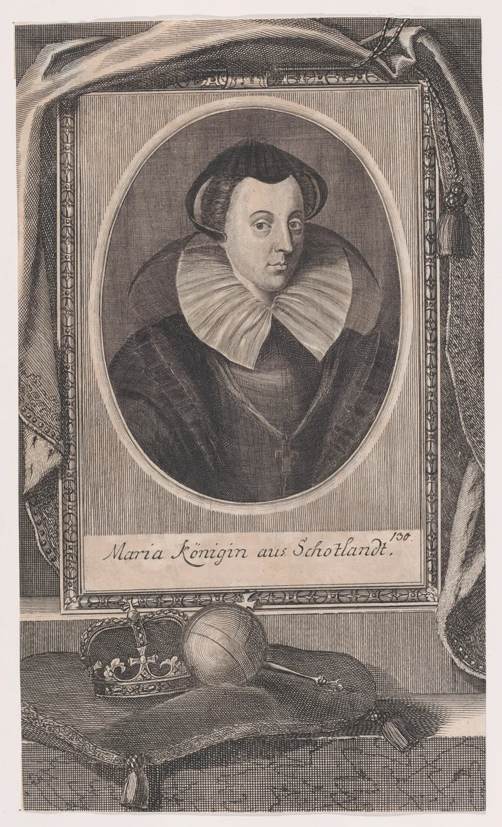 Mary, Queen of Scots (from "Annales Ferdinandei: So von Kaeysers Ferdinand deß Andern Geburt...," volume 1) by Franz Christoph von Khevenhüller, print, 1721