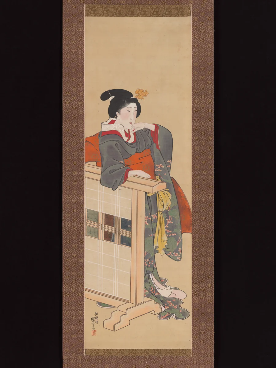 Lady-in-Waiting at Edo Castle by Utagawa Kuniyoshi (歌川國芳), painting, 1854-1860