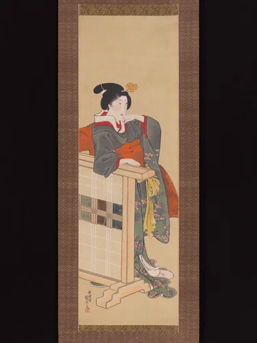 Lady-in-Waiting at Edo Castle by Utagawa Kuniyoshi (歌川國芳), painting, 1854-1860