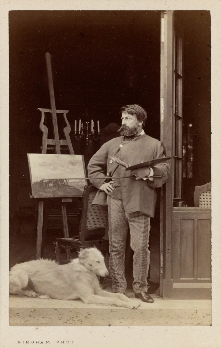 Ernest Meissonier by Robert Jefferson Bingham, photograph, 1860-1869