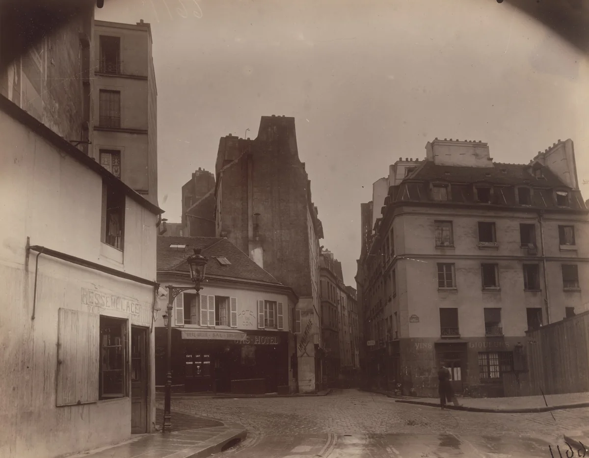 Coin, rue Valette et des Carmes by Eugène Atget, photograph, 1925