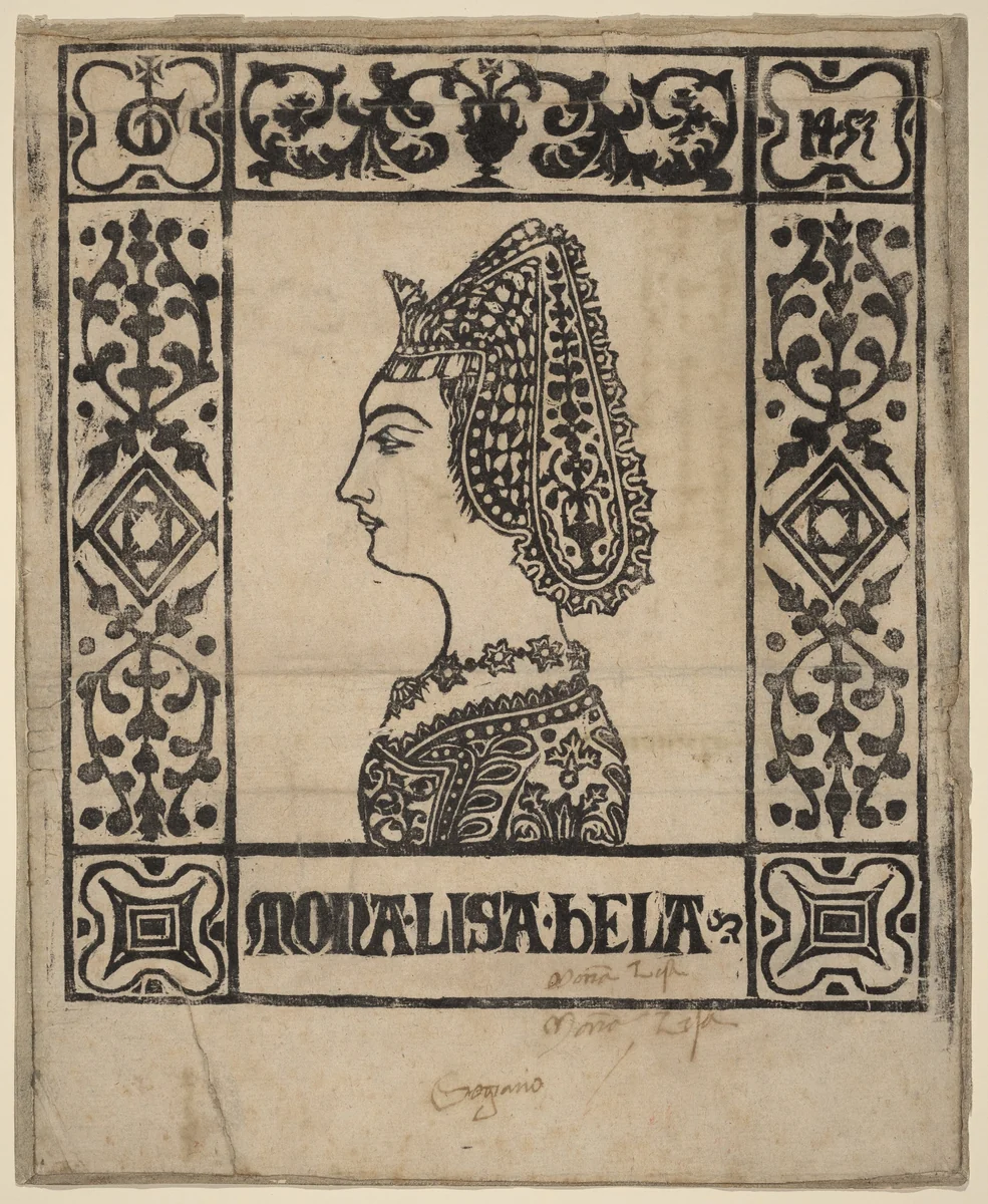 Mona Lisa Bela by Italian 15th Century, print, 1460