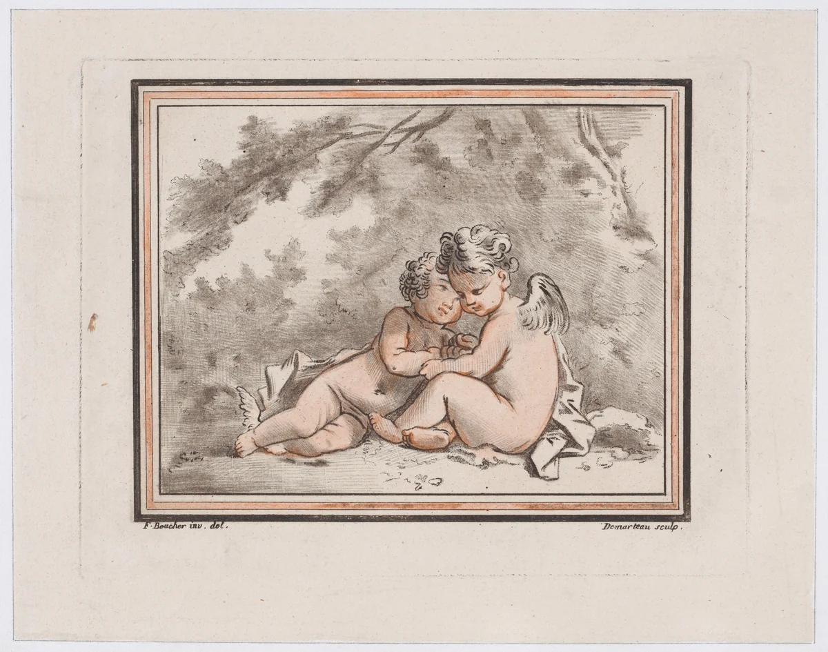 Pendant by Gilles Demarteau, print, 1737-1776