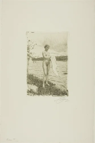 Dal River by Anders Zorn, print, 1919