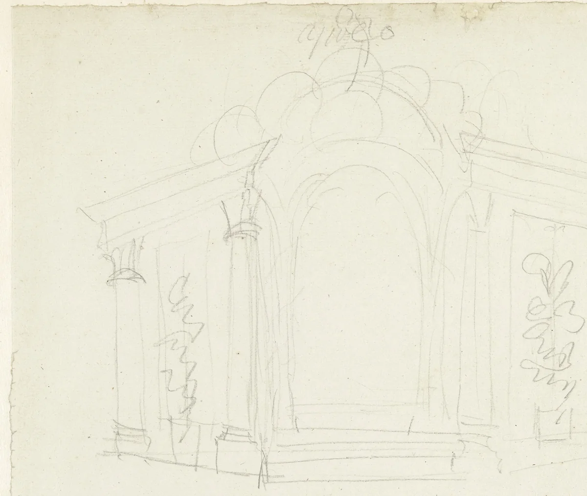 Ontwerp voor een decoratie ter gelegenheid van de Alliantie met Frankrijk, 19 juni 1795 by Jan Bulthuis, drawing, 1795