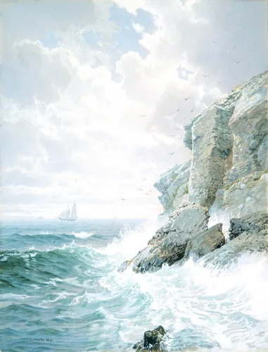 Purgatory Cliff by William Trost Richards, artwork, 1876