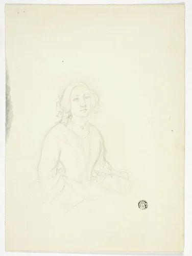 Portrait of Woman by Elizabeth Murray, drawing, 1835-1882