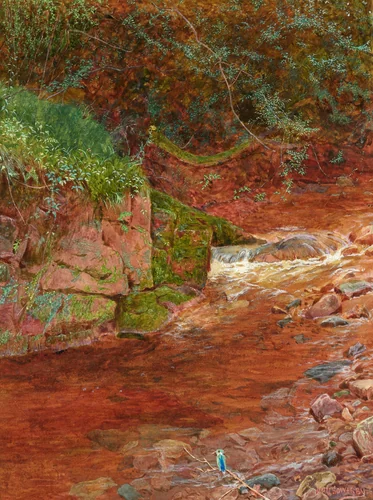 The Kingfisher's Haunt by John George Sowerby, drawing, 1890-1900