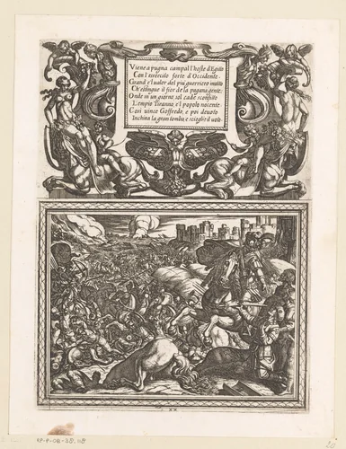Illustratie bij Canto XX van Tasso's 'Gerusalemme Liberata' by Antonio Tempesta, print, 1565-1630