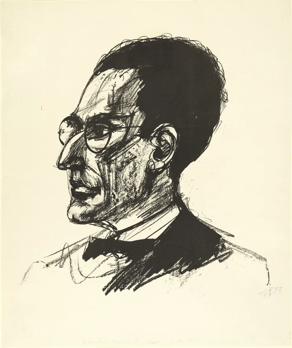 Portrait of Otto Klemperer (Bildnis Otto Klemperer) by Otto Dix, print, 1923