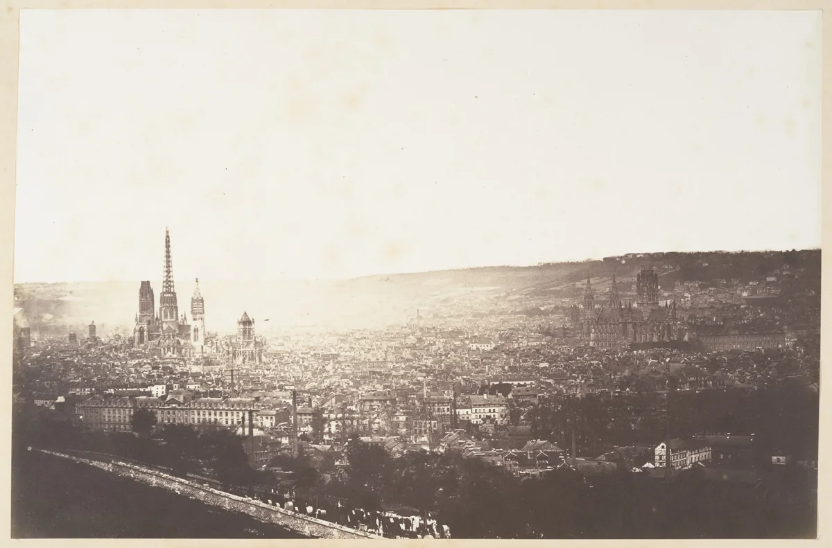 Vue générale de Rouen by Edmond Bacot, photograph, 1852-1854
