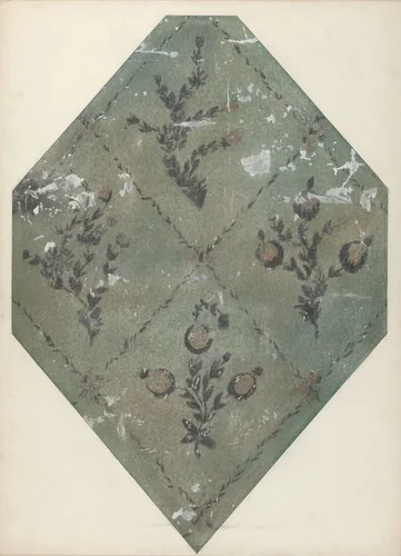 Hand Painted Wall (Detail) by Michael Lauretano, index of american design, 1940