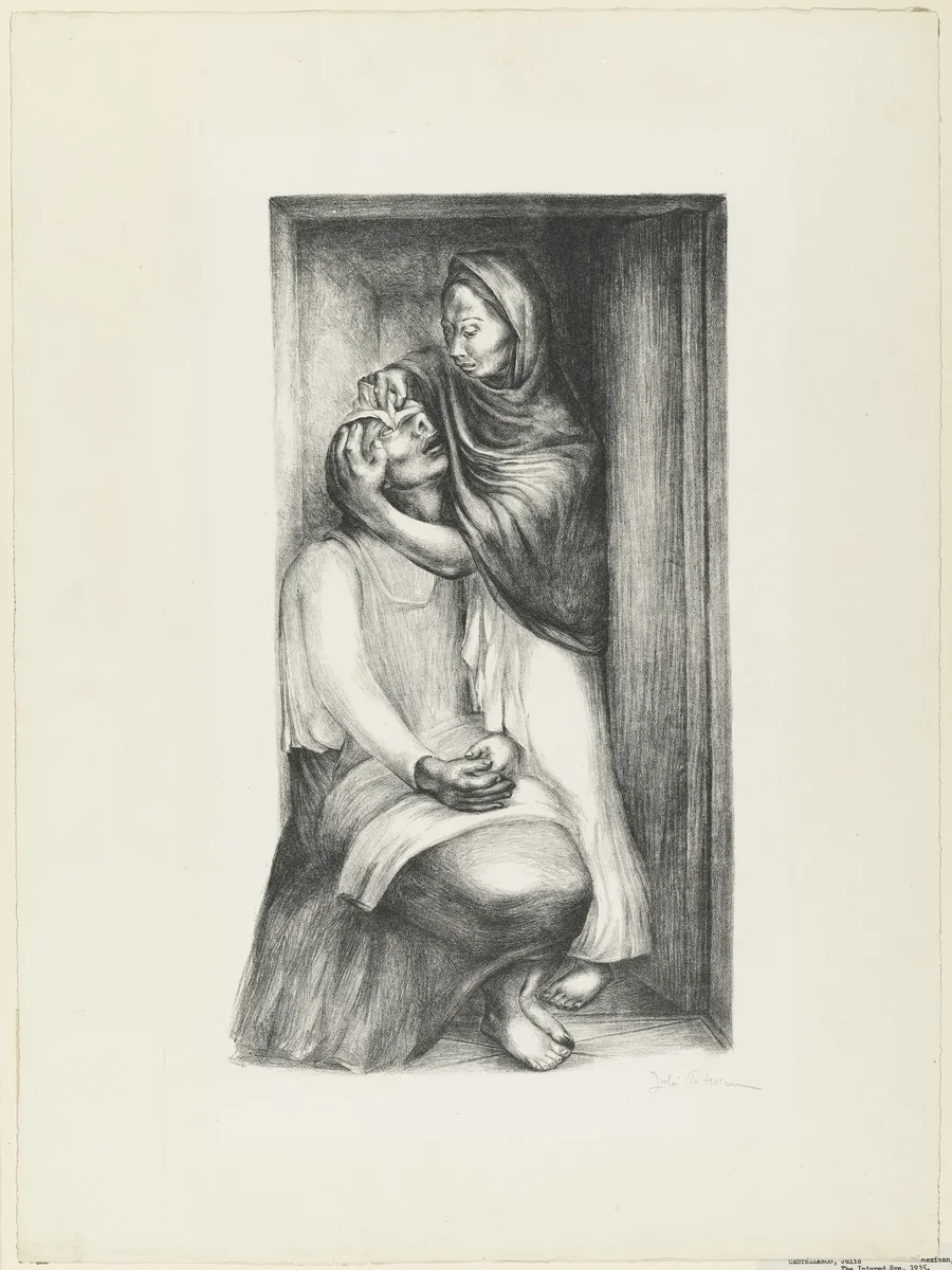 The Injured Eye (El Ojo enfermo) by Julio Castellanos, print, 1935