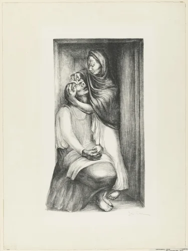 The Injured Eye (El Ojo enfermo) by Julio Castellanos, print, 1935