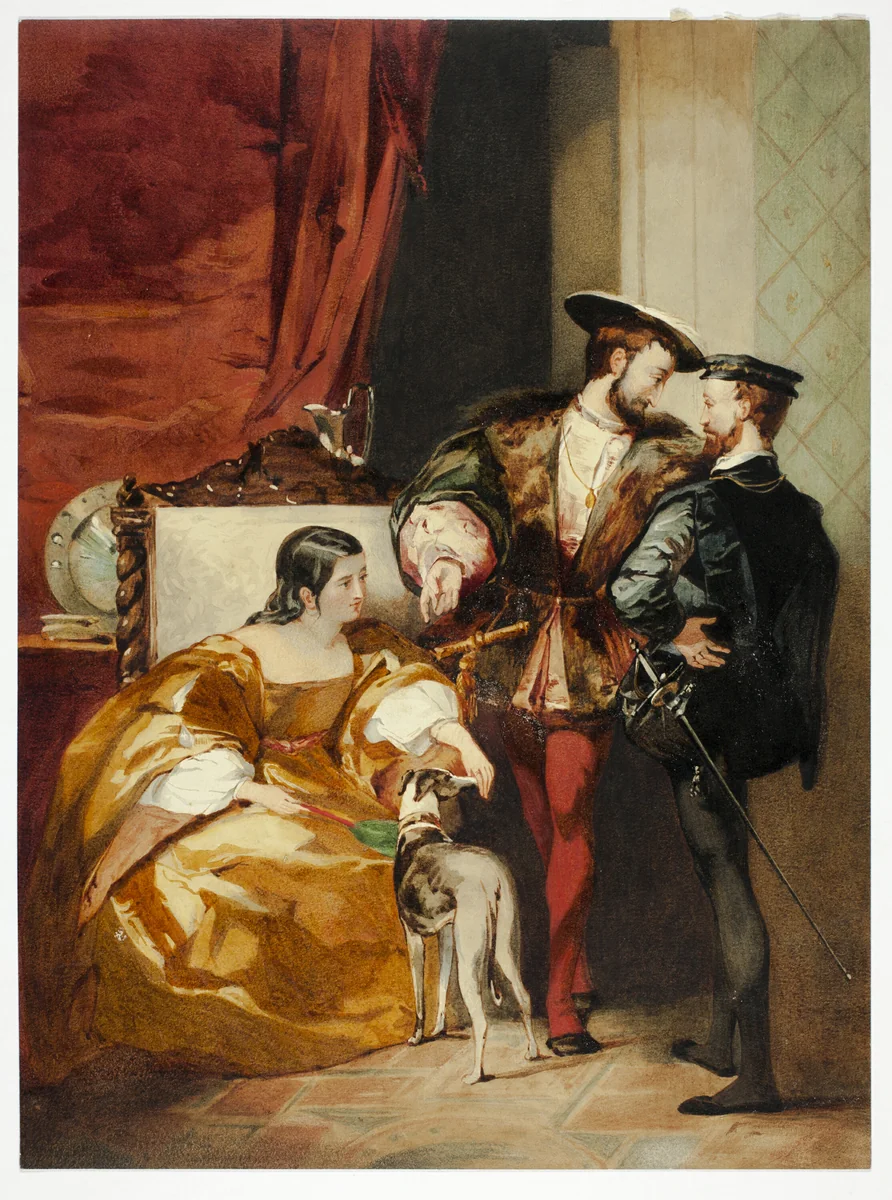 Francis I and the Duchess d'Étampes by Richard Parkes Bonington, painting, 1800-1899