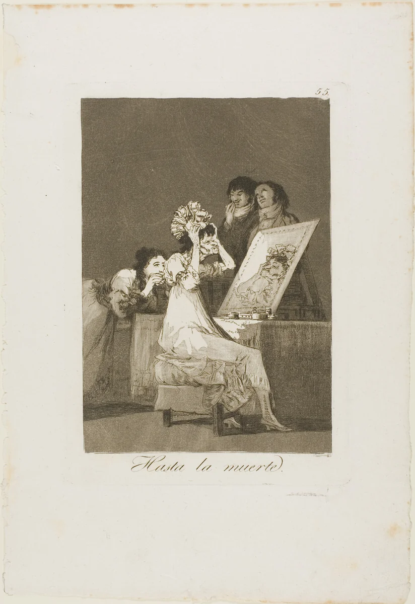 Until Death, plate 55 from Los Caprichos by Francisco José de Goya, print, 1797-1799