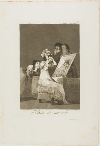 Until Death, plate 55 from Los Caprichos by Francisco José de Goya, print, 1797-1799