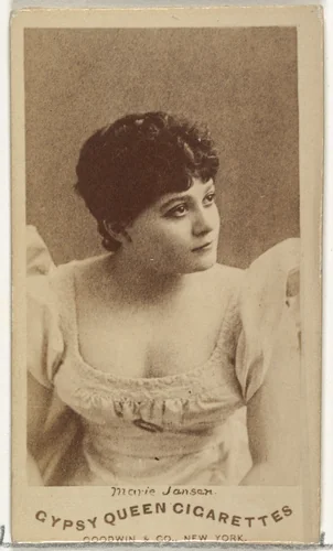 Marie Jansen, from the Actors and Actresses series (N171) for Gypsy Queen Cigarettes by Goodwin & Company, photograph, 1886-1890