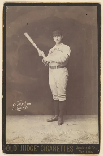 Jerry Denny, 3rd Base, Indianapolis, from the series Old Judge Cigarettes by Goodwin & Company, photograph, 1887