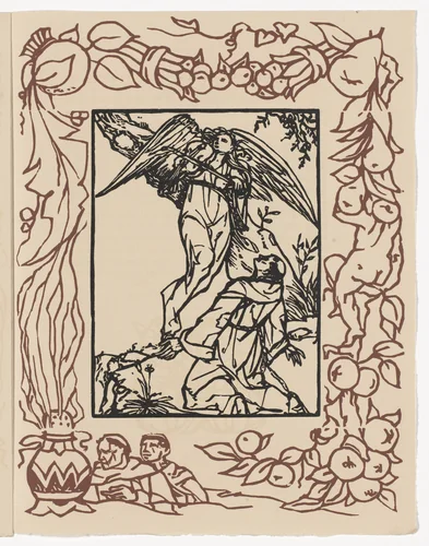 Plate (page 335) from Les Petites Fleurs de St. François (The Little Flowers of St. Francis) by Émile Bernard, illustrated book, 1928